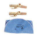 1 Set Bb Soprano Sax Neck+Cleaning Cloth+Cork Grease for Wind Instrument Parts