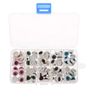 100pcs 5 Color Oval Hollow Flat Hollow Back Plastic Eyes Safety Eyeball For DIY Doll Mask 12mm