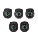 5pcs Set Outdoor Hiking Travel Removable Mini Clip-on Watchband Compass