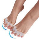 1 Pair Soft Elastic Toe Straighteners 5 Hole Silicone Gel Separators Bunion