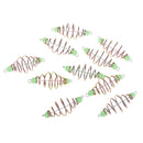 10pcs Spring Inline Fishing Feeders, Luminous Baits Cage Carp Fishing Tackle