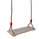Birch Wood Outdoor Swing Set Seat with Rope