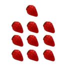 Durable Micro Landscape Resin Miniature Fruit Ornament Garden DIY Strawberry Statue Home Garden Outdoor Decor Ornaments Pack of 10PCS Red