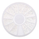3D Nail Art DIY Glitter Decoration Stickers White Pearl Shaped