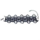 Vintage Hollow Out Black Lace Bracelet Gothic Bangle Women Charms Jewelry