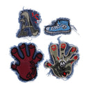 4 Piece/set Denim Jeans Fabric Trim Pants Clothes Applique Patches Badge for Sewing Crafts DIY