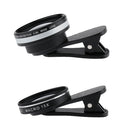 2 in 1 0.6X Wide Angle + 15X Macro Lens for iPhone 5S 6S 7 Samsung Galaxy S6 S5 Black+Silver