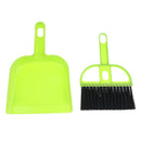 Mini Cleaning Brush & Dustpan Set Car Keyboard Corner Home Broom Tool Green