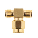 Mini RP-SMA male to dual RP-SMA female T connector adapter pigtail NEW for Wi-Fi