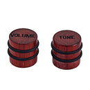 Pack of 2pcs Wood Knob Volume Tone Control Knobs for Electric Guitar Bass, Hand Polished