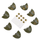 8 Set Fish Head 3D Fishing Lure Holographic Eyes Fly Tying Jig DIY Craft Made of Alloy Material Durable to Use