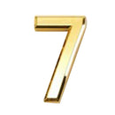 Self Adhesive Modern 3D Design House Hotel Door Numeric Digit 7 Plate Gold