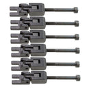 6 Pieces 3 Height Tremolo Bridge Locked String Saddle Double Locking Systyem for Electric Guitar Instrument Parts Replacement Black