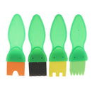 4 Pieces Sponge Paint Brush Seal Sponge Brush Plastic Handle Kids Painting Tool