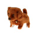 Kids Walking Barking Tail Wagging Puppy Dog Batteries-0perated Toys-Brown