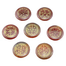 7pcs Natural Red Agate Set Crystal Polished Engraved Crystal Reiki Symbol Set The Seven Archangels