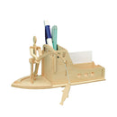 Woodcraft Construction Kit 3D Wooden DIY Fishing Pen Container Puzzles Toys Gifts