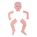 22inch Unpainted Reborn Kits Awake Baby Doll with Soft Silicone Head 3/4 Arms Full Legs Kids Gift Adult Collections