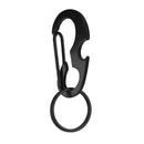 CARABINER KEYCHAIN BELT CLIP Carabina/Buckle/Safety/BULKLE w/ Key Ring Black