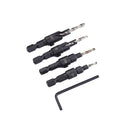 4Pcs Titanium Coated HSS Countersunk Drill Bit Set Hexagonal Shank Woodworking Drilling Bits