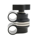 Swivel Rod Clamp 15mm for Digital Camera Shoulder Support System 2 Ports