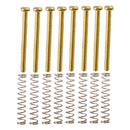 Set of 8 Metal Electric Guitar Humbucker Double Coil Pickup Frame Clamp Screws + Springs Gold
