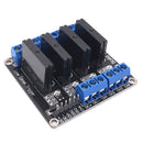 12V 4 Channel G3MB-202P Solid State Relay Module With Resistive Fuse 240V 2A Output