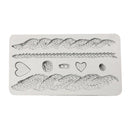 Twist Silicone Onlays Fondant Cake Border Mold Lace Baking Cake Decoration