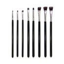 Set OF 8PCS Assorrted Size Professional Efficient Multi Functional Home Use Makeup Brush Black