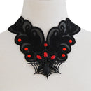 Vintage Gothic Black Lace Spider Choker Collar Necklace Halloween Accessory