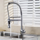 Set Of Pull Out Kitchen Sink Faucet With Hoses For Home Commercial Silver