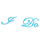 Cute Fashionable Rhinestone I Do Shoe Sticker Wedding Birthday Party Ornaments Blue