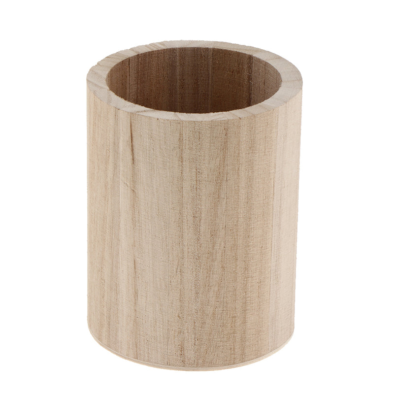 1 Pieces Wooden Desktop Pen Container Pencil Holder for Kids Painting DIY Crafts