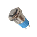 Waterproof Metal Button 16mm Self-locking ON/OFF Switch Latching with Red LED Ring Light for Car Boat