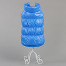 Pet Dog Puppy Cat Clothing Supplies Winter Warm Padded Coat Down Jacket Vest Apparel Outfit Blue L