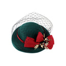 Vintage Fascinator Charleston Party Bow Side Hat Wedding Church Headdress