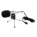 Professional USB Studio Condenser Recording Microphone Mic w Desktop Tripod For PC Vocals Radio Broadcasting Musical Instruments White