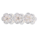 Women Girls Jewelry Crystal Rhinestone Floral Pearls Bracelet Bangle Jewelry Gifts