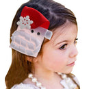 Santa Claus Hair Bow Clip Alligator Clips Girls Ribbon Bow Kids Girls Hair Accessories