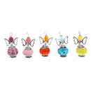 5 Piece Alloy Acrylic Butterfly Wings Angel Charms Pendants for DIY Making Necklace Hanging Decoration