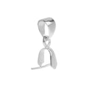 925 Sterling Silver Pendant Pinch Bail Connector Jewelry Making DIY Silver