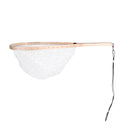 Seawater/River/Boat Fishing Landing Net Rubber Fish Keeper w/ Wooden Handle