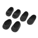 3 Pairs/Set Shoes Sandal Slippers For 25cm Mellchan Doll Outfit Accs Black