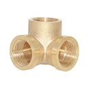 DN15 Brass 3-Way Hose Water Tube Pipe Connector Adapter Tap Pipe Fittings
