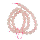 8mm Pink Faceted Round Quartz Gemstone Loose Spacer Beads 15'' Strand Craft for Jewelry Making