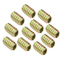 Pack of 10PCS Wood Insert Interface Screws Threads Bolts Nuts Fixing Furniture Mounting Fasteners M6*12