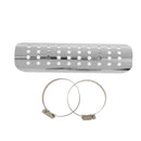 Pierced Exhaust Muffler Pipe Heat Shield Cover Guard For Harley Cruise White
