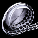 Self Adhesive Black 500pcs 20mm Dots Coins Hook and Loop Sticky Stick-On
