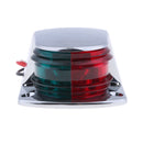 1 Piece Silver Boat Stainless Steel Lights Bow Navigation Light Bi-Color Lens Signal Light