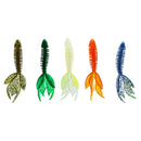 5Pcs Soft Artificial Baits Swim Lure Bass Swimbaits Tail Fishing Lure Bait